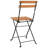 Folding Bistro Chairs Solid Wood Teak and Steel