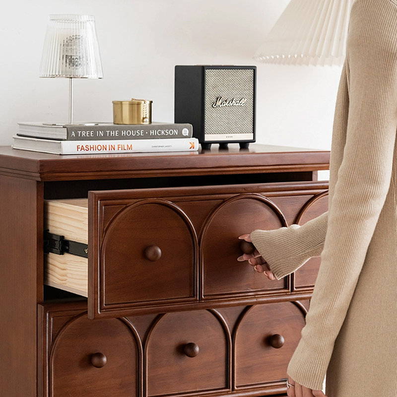 Dark-brown Solid + Manufactured Wood Accent Cabinet