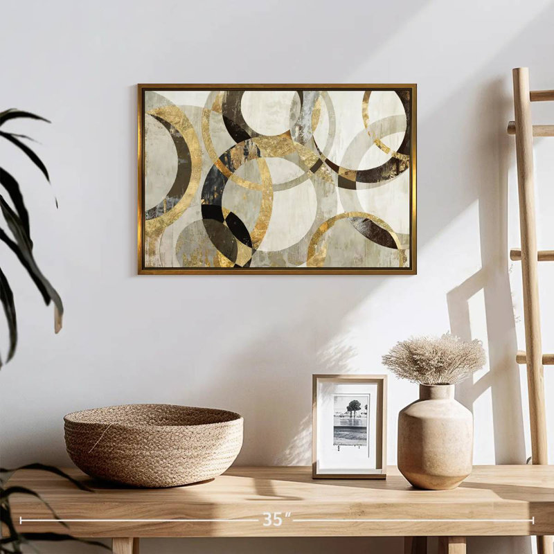 Overlaps, Floating Frame Gold, 19" X 13"
