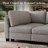 3-Seater Modular Sofa Chaise Lounge, Frostvelvet Upholstery Sofa Bed-874097729-874097728