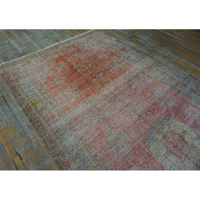 Rustic Casual Antique East Turkestan Khotan Rug