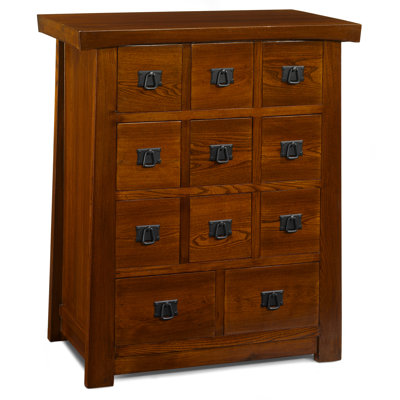 Brassfield Solid Wood 100cm H Library Style Media Drawers