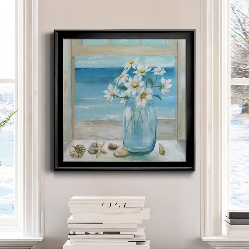 «Coastal Breeze», reproduction d'art sur toile encadrée, H 30,5 po x l 30,5 po x P 1,5 po, Noir