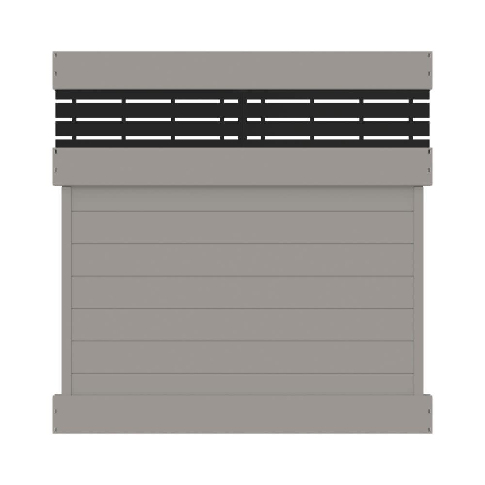 Barrette Outdoor Living Horizontal Fence Boardwalk Gray Vinyl Privacy ...