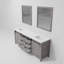 Ensemble de meuble-lavabo double l 84 po x P 22 po et miroirs 34 po Marsyas-2040975065-2103306856