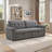 93'' Wide Chenille Tufted Convertible Sofa Bed with Pull-Out Sleeper and 5-Position Adjustable Backrest-113947853