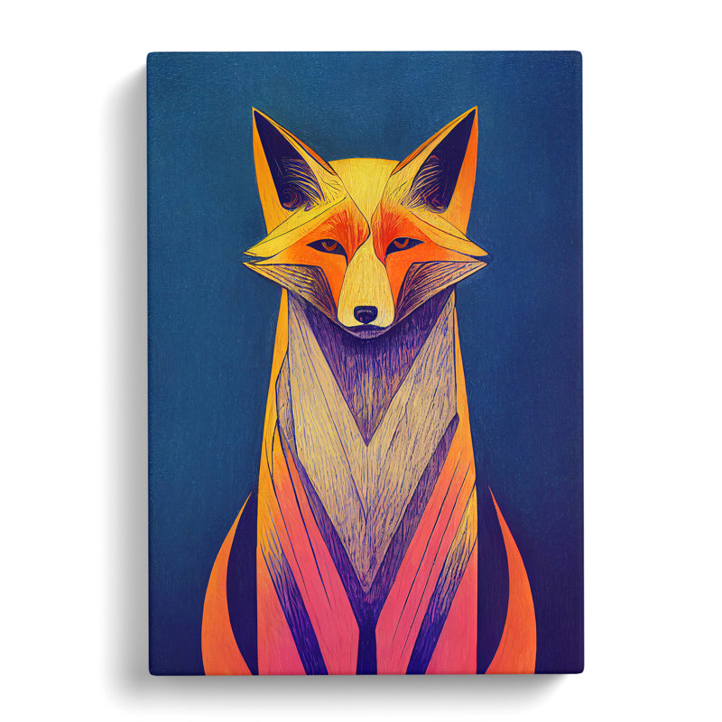 CAN-V0523-2665X Vintage Fox Vol.3 - Wrapped Canvas Print, 50cm H x 35cm W x 3cm D
