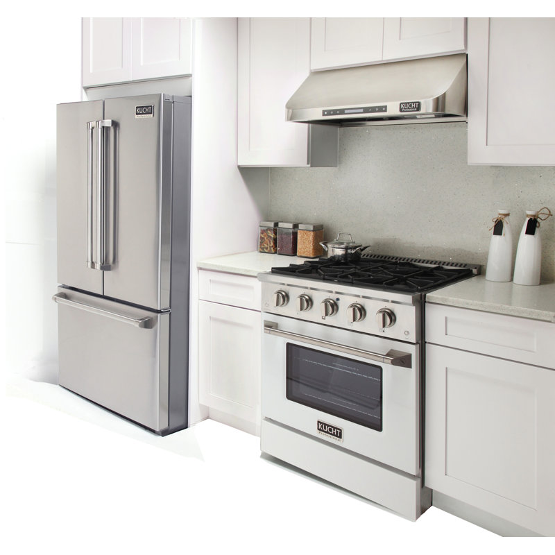 Kucht 30'' W Free Standing Range, White, Natural Gas