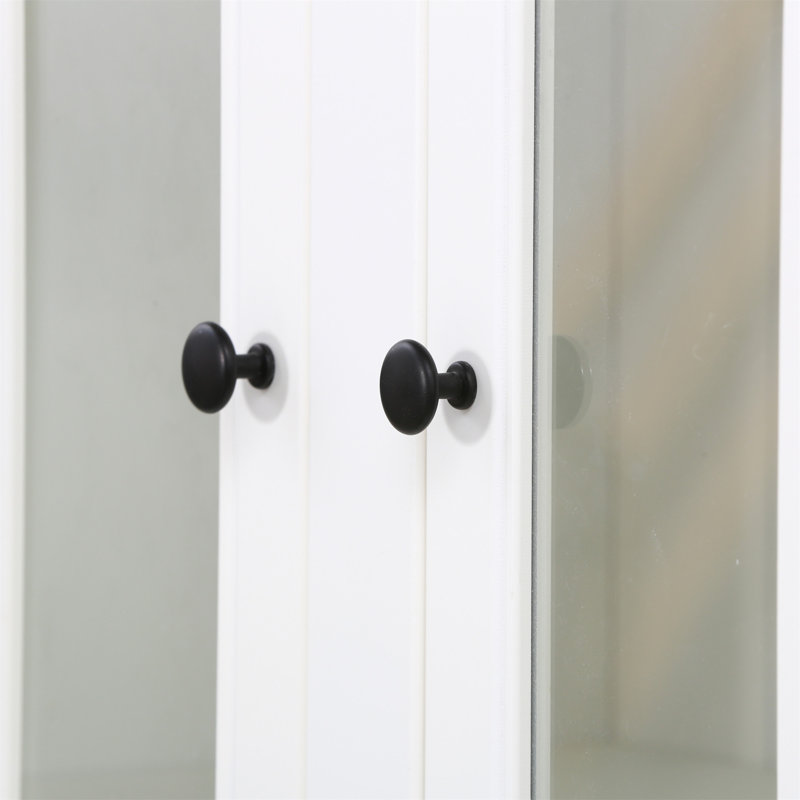 Ensemble de deux garde-manger de 75,25 po de hauteur avec portes doubles en verre