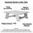 Aya 40" Square Coffee Table | Biscotti White Mango Wood | Bold Angled Legs