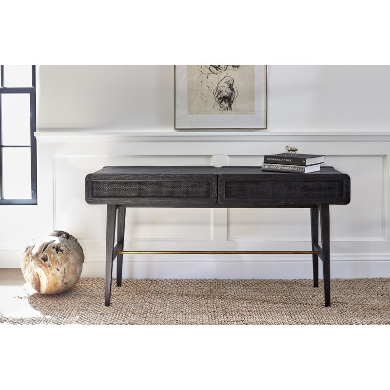 Miles 62'' W Solid Wood Console Table, Dark Brown