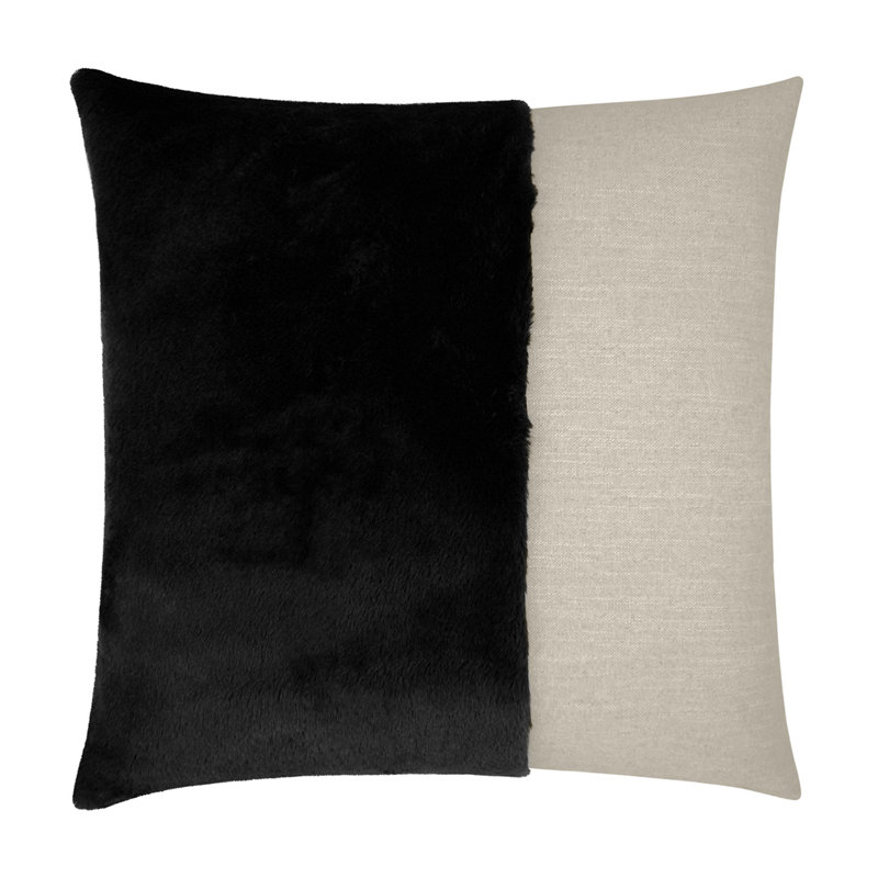 St. Moritz Pillow Cover & Insert, Rectangle 14"H x 24"W, Black