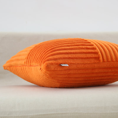 Square Striped Corduroy Soft Flannel Patchwork Pillow Cover