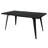 Micharl Rectangular MDF Dining Table with Wavy Edge Top and Powder-Coated Iron Base – Kitchen Restaurant Table Seats 4–6 Person-895716812