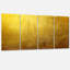 Texture dorée - ensembles d'art mural abstrait en métal multipanel