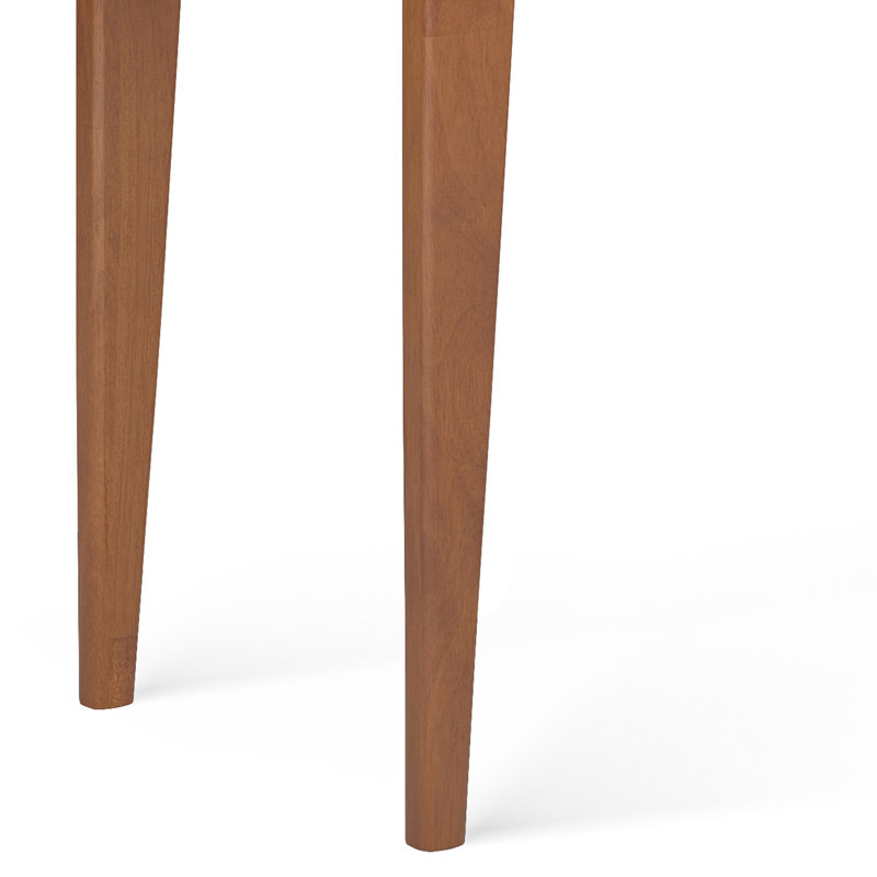 Teak Brown Solid Hardwood 54" Console Table with Storage