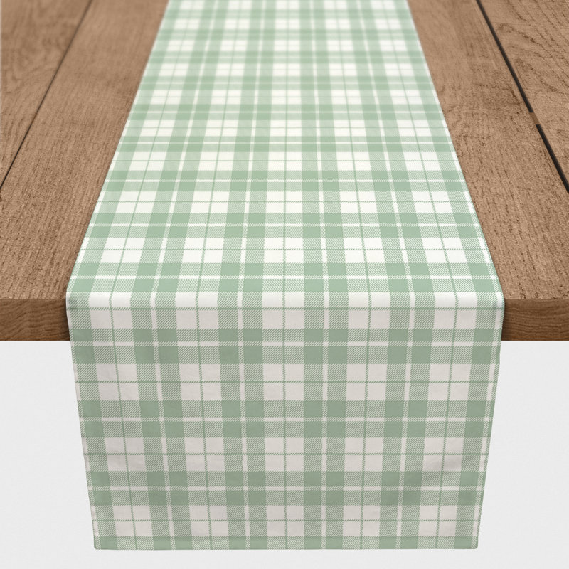 Chemin de table Annslie, L 72 po x l 16 po, Tissu écossais 1