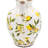 White Ceramic Vase with Yellow Lemon Motif