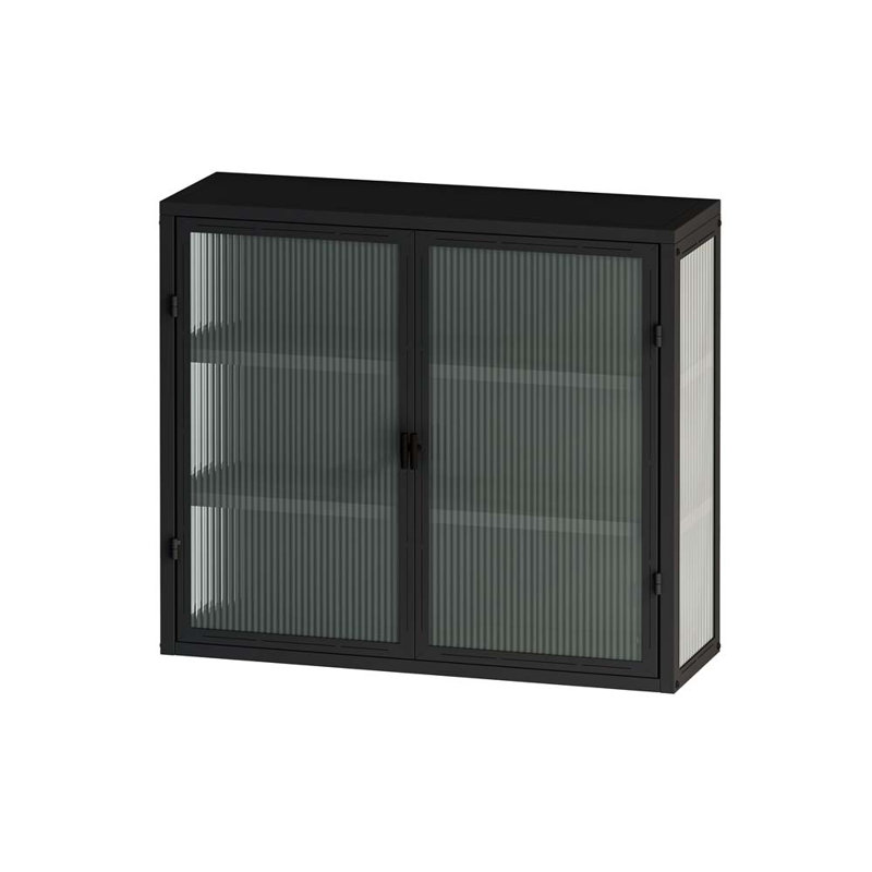 Armoire murale moderne 27,56 po à deux portes avec rangement à trois niveaux