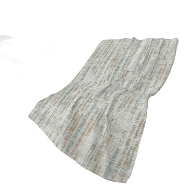 Jeté en peluche 50 "x 70" en polyester abstrait ivoire et bleu
