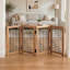 Barrière pour animaux 4 panneaux en bois avec grillage - Barrière pliante autoportante - Élégante clôture de sécurité pour animaux de compagnie pour les portes et les escaliers-1829058690