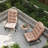 2-pcs Outdoor Seat/back Cushion For Adirondack Chair-1882779783