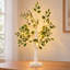 Lampe de table 24 "en bouleau blanc avec 24 lumières DEL blanc chaud