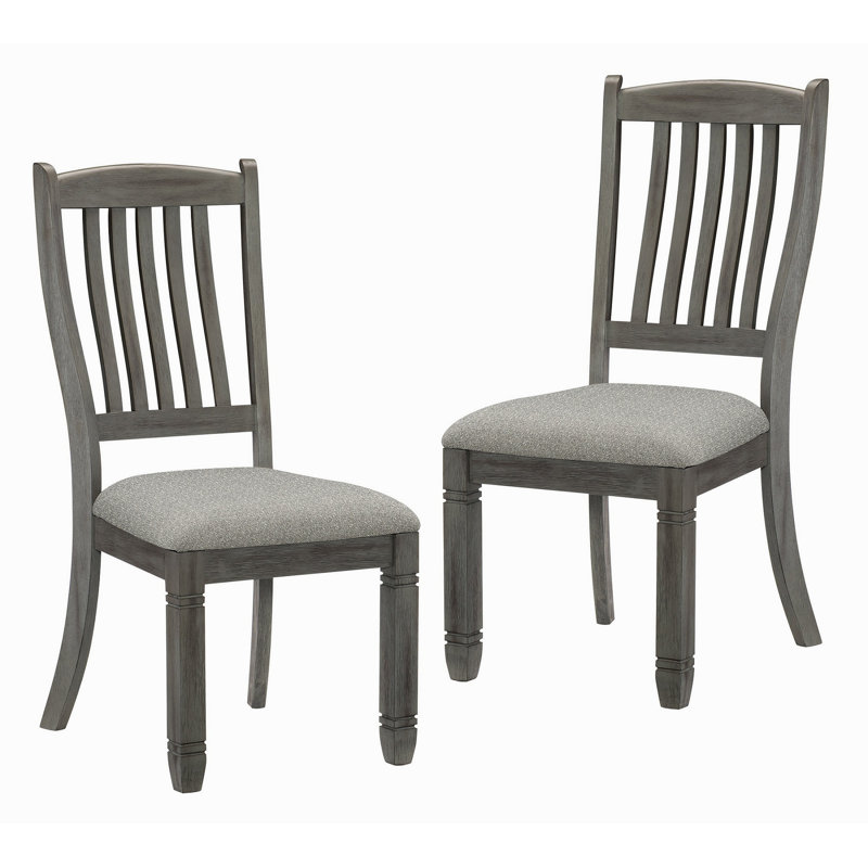 Revêtement de salle à manger décontracté à hauteur de 2 pièces avec cadre en bois gris antique, Gris antique