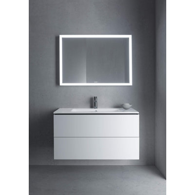 Lavabo de salle de bain vasque rectangulaire en céramique avec trop-plein Me by Starck