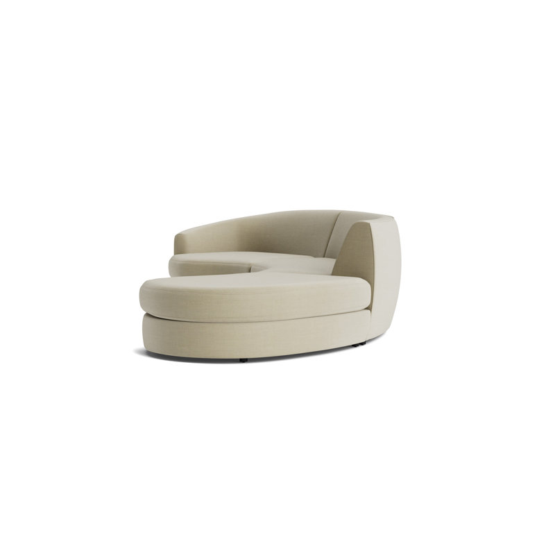 Giselle 3-Piece Left Arm Sectional, Performance Linen - Flax