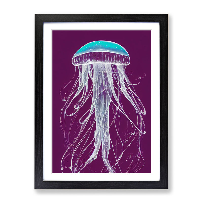 Cashion Jellyfish Vol.6 - Picture Frame Print, 64" H x 46" W, Beige