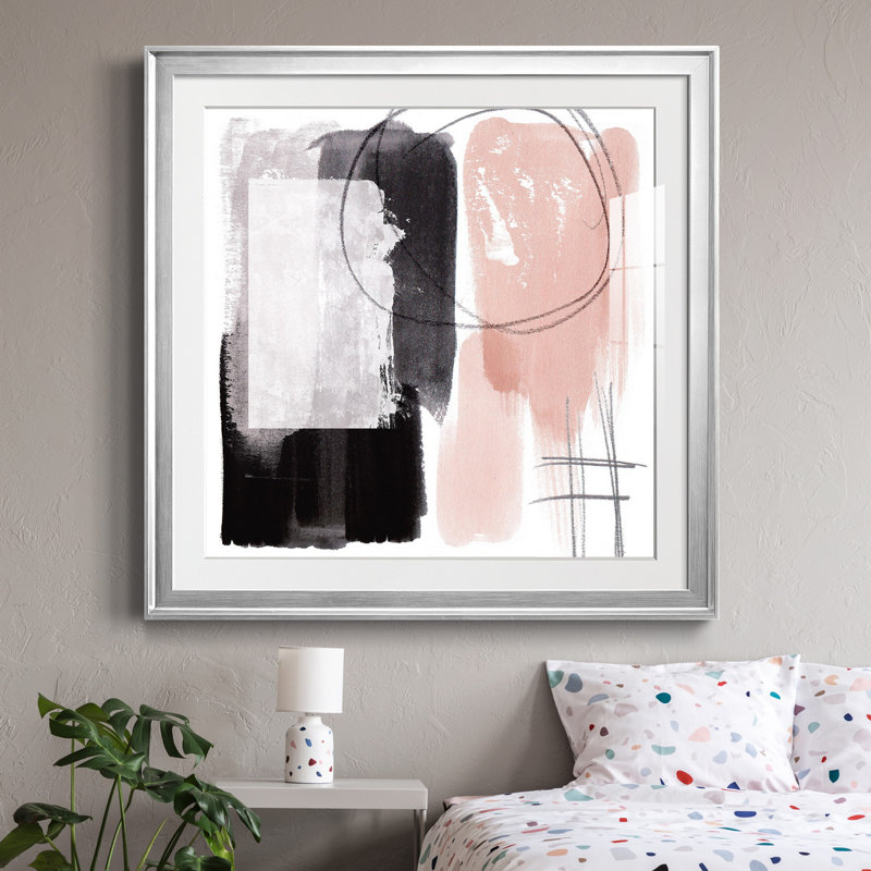 " Coexistence I ", 34.5" H x 34.5" W x 1" D, Black, White