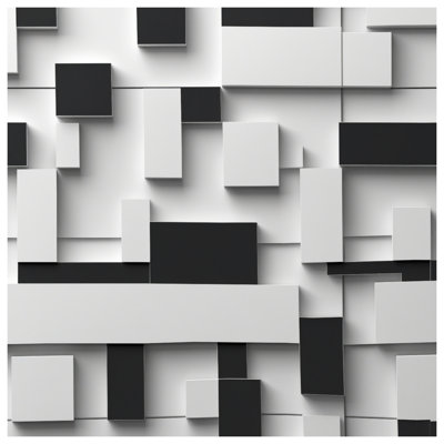 Édredon noir et blanc