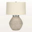 Lampe de table en métal et abat-jour beige Aras, H 24,77 po x l 17,78 po x P 17,78 po