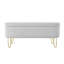 Banc de rangement ovale avec repose-pieds avec rangement et repose-pieds