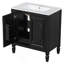 Meuble-lavabo élégant avec lavabo offrant beaucoup de rangement et une conception fonctionnelle pour une salle de bain moderne.-958151671