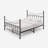 60.24"W x 83.23"L Classic Iron Platform Queen Bed Frame - Solid Black Metal Platform with Steel Slat Support