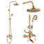 Ensemble de robinets de douche à fixation murale à double fonction avec pomme de douche ronde à double fonction de 8 po avec douchette à levier et douchette de baignoire