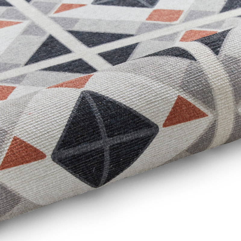 Victoria H1190 Grey/Orange, Rectangle 2'5" x 4'11"