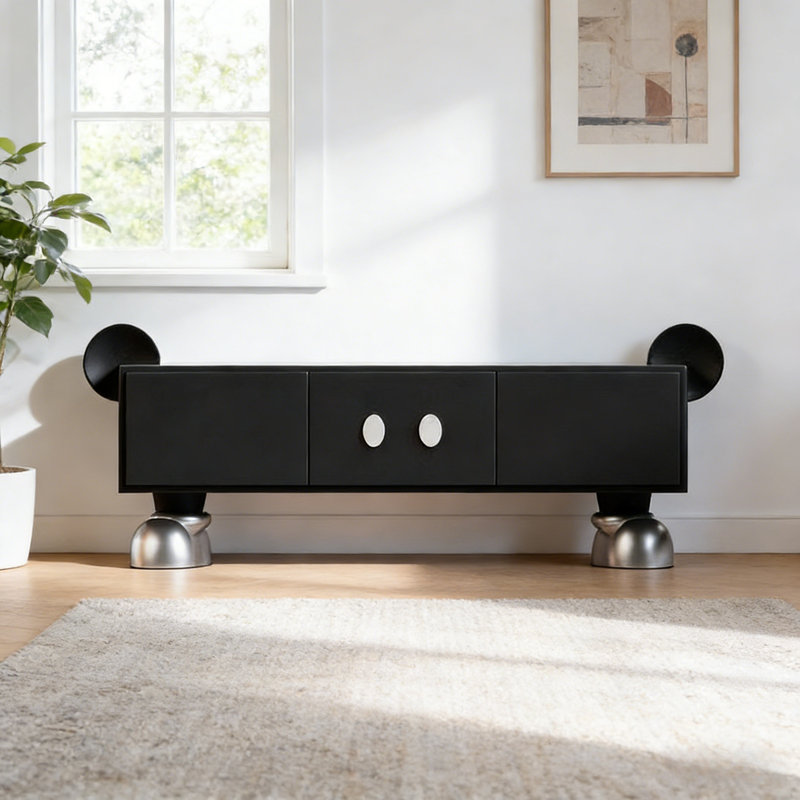 Meuble télé noir simple et créatif
