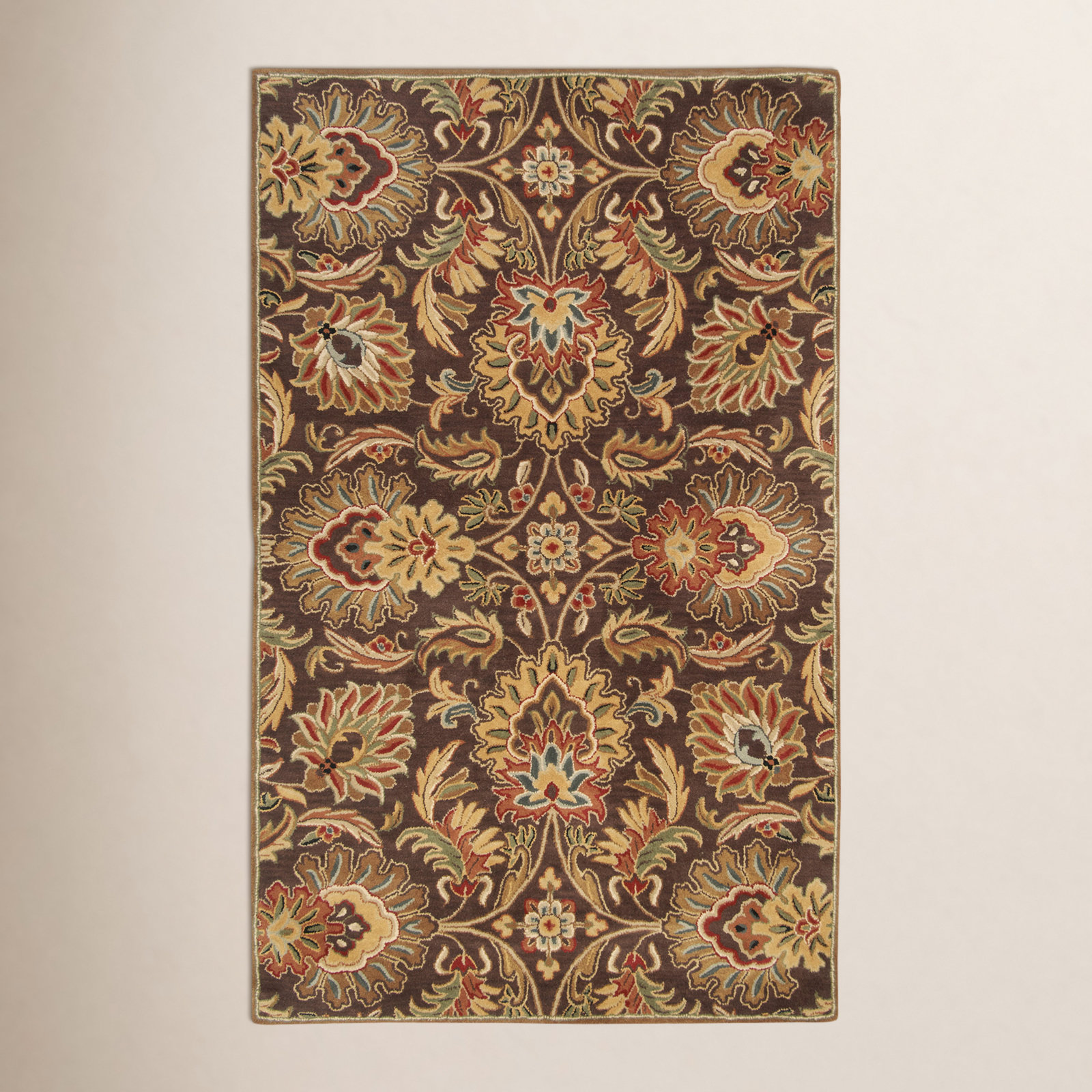 Arden Dark Brown Garnet Hand-Tufted Wool Rug, Rectangle 10' x 14'
