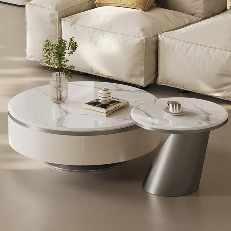 Ensemble de tables basses modernes et luxueuses, H 15,7 po x L 35,4 po x l 35,4 po