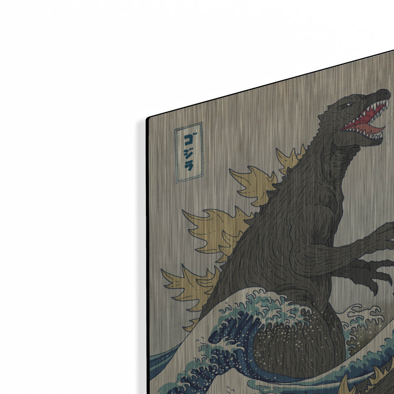 «The Great Monster Off Kanagawa» par Michael Buxton, H 16 po x l 12 po