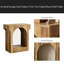 Table de bout arquée, table de thé à 2 niveaux, table de vestibule en bois