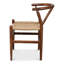 Chaise d'appoint Mao en bois massif brun / beige