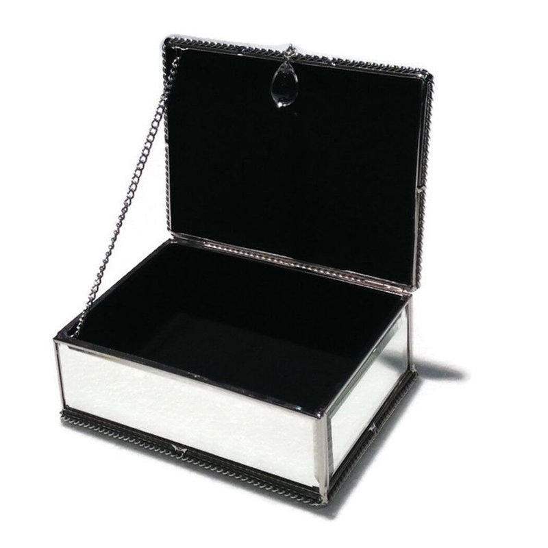 Boîte à bijoux en miroir multi-facettes