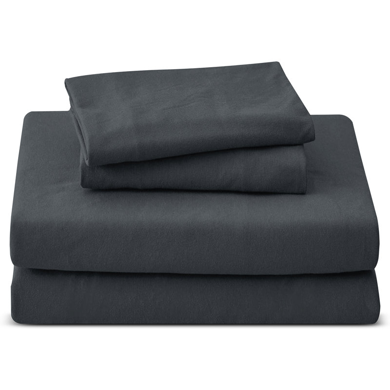 Luxury 4-Piece Microfiber Duvet Cover Complete Set, Charcoal, Single Duvet Cover + 2 Additional Pieces