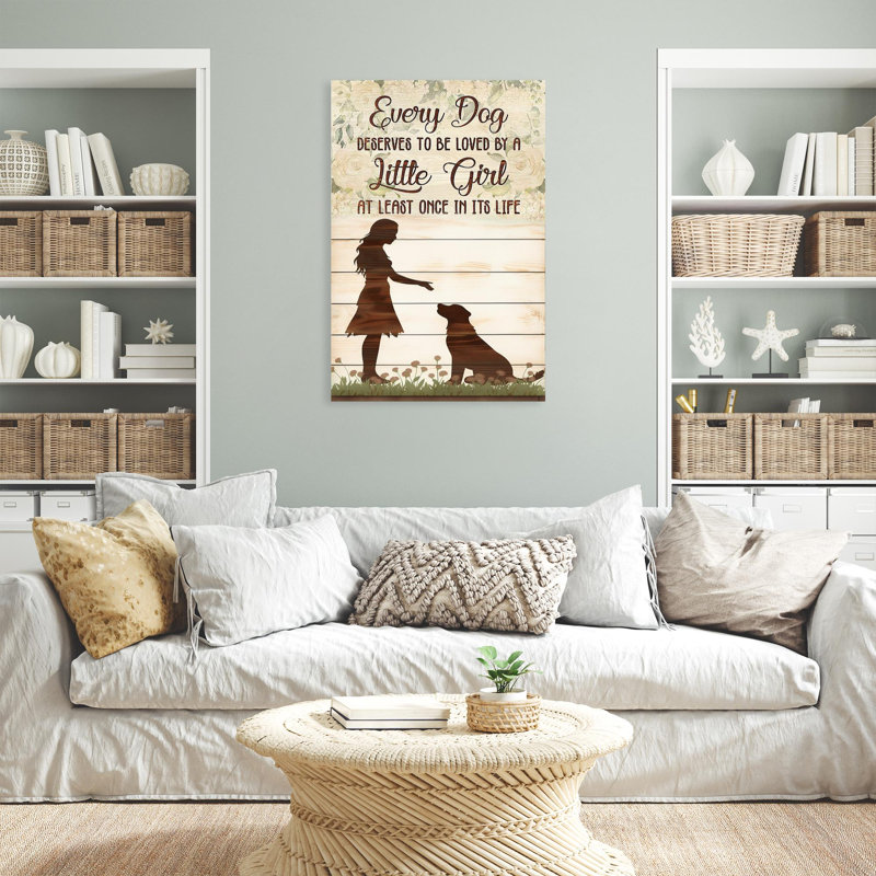 «Every Dog Deserve To Be Loved», impression sur toile, H 36 po x l 24 po x P 1,25 po