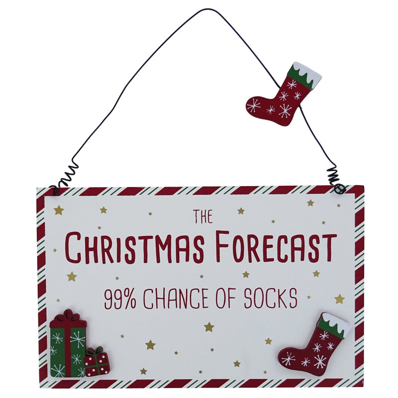 99% Chance Of Socks Wooden Plaque