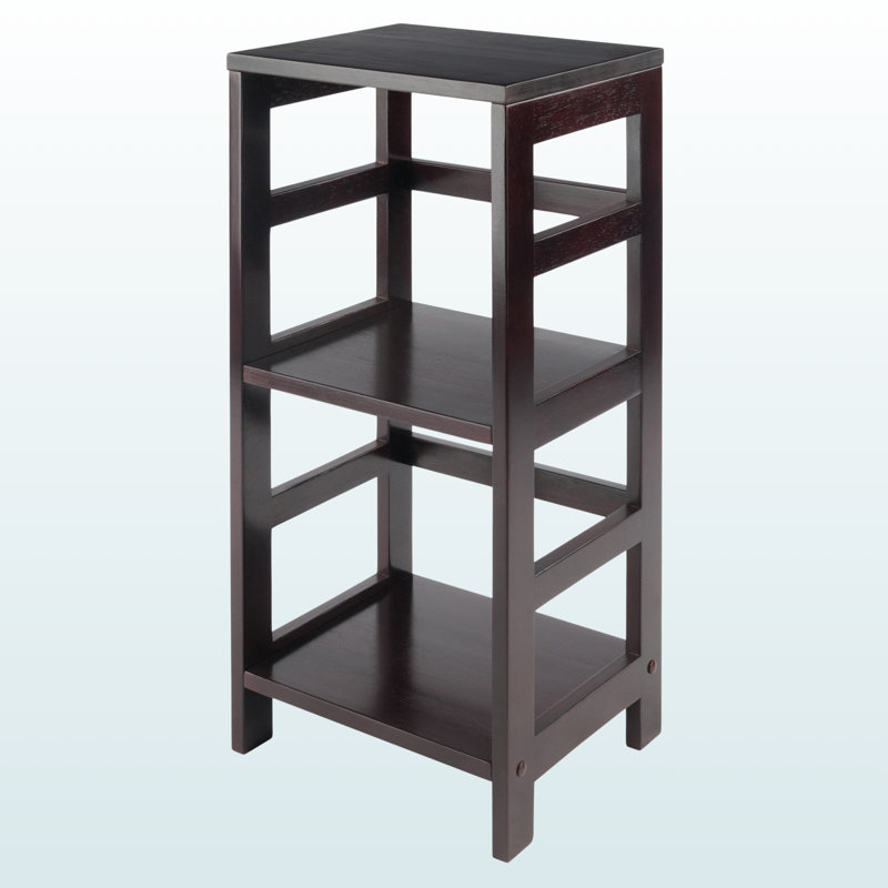 Dorian Two-Tier Freestanding Storage Shelf in Brown, 28.97"H x 13.12"W x 10.95"D, (2 Shelves) 28.97" H x 13.12" W x 10.95" D